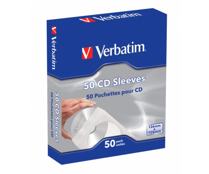 Opakowanie na płytę Verbatim Koperta papierowa CD/DVD z okienkiem 50 sztuk